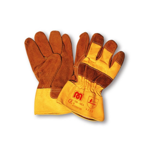 Guantes industriales lona y cuero ref. 788-nea